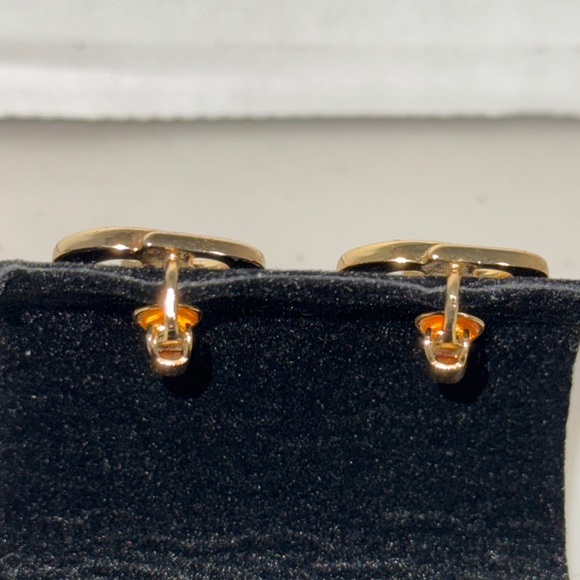 Dior Gold Interlocking C Earrings - Picture 2 of 6